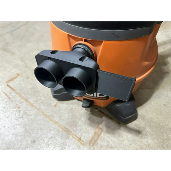 Heavy-Duty Wet Dry Vacuum Y Splitter with Blast Gate | 2.5" Dual Hose Shop Vac Adapter | Compatible with Ridgid, Craftsman, and Other Wet/Dry Vacuums