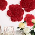 thumbnail image 6 of Efavormart 6 Pack Red & Wine Assorted Size Giant Paper Peony Flowers Decor for Centerpieces Arrangement - 12" | 16" | 20", 6 of 8