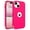 Rose Red, variant on GAOBAO for iPhone 15 Case, Heavy Duty 2 in 1 Full Rugged Shockproof Protection Hybrid Hard PC Bumper Drop Protective Cover