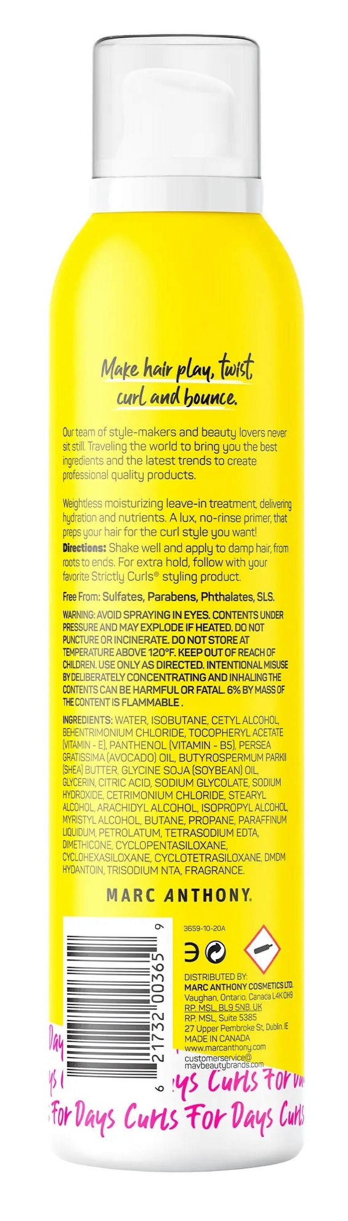 Marc Anthony Strictly Curls Leave-In Treatment Foam 7.05 Ounce (Pack of 3)