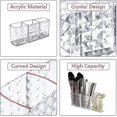 thumbnail image 4 of Makeup Brush Holder, 3 Slots Clear Acrylic Cosmetic Makeup Organiser For Makeup Brush Eyeliners Lipstick Crystal Storage Box, 4 of 5