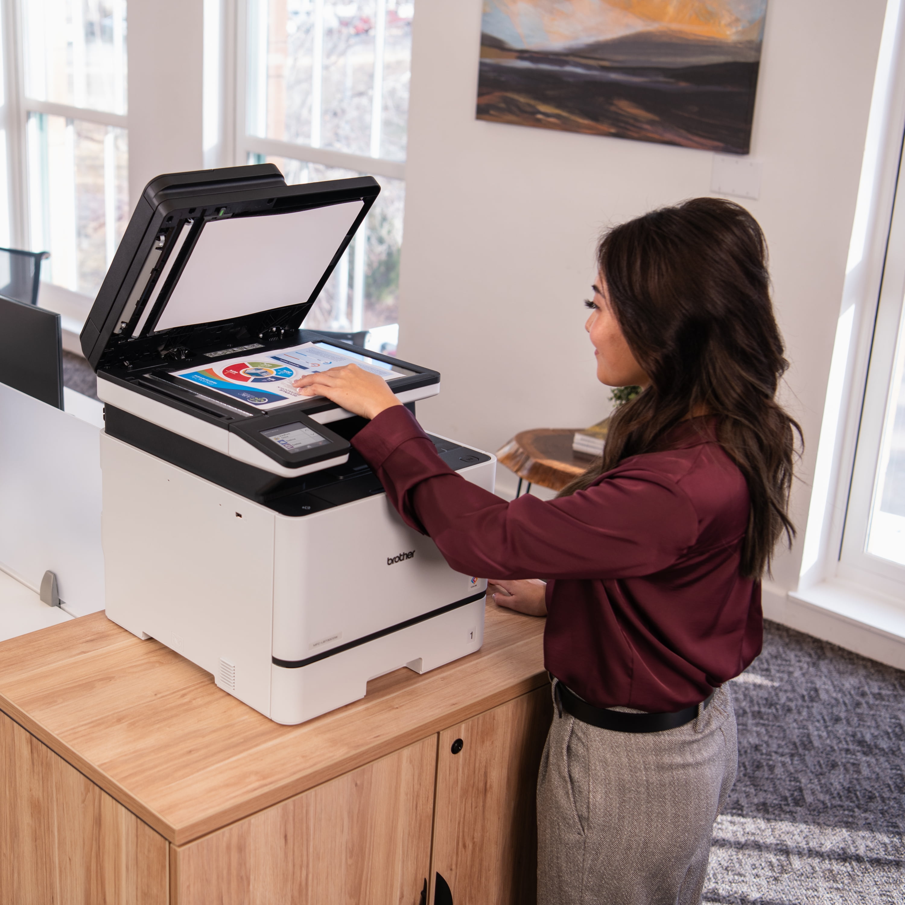 Brother MFC-L8730CDW Business Color Laser All-in-One Printer with Duplex Print, Scan, Copy, Wireless Networking, and Advanced Security Features