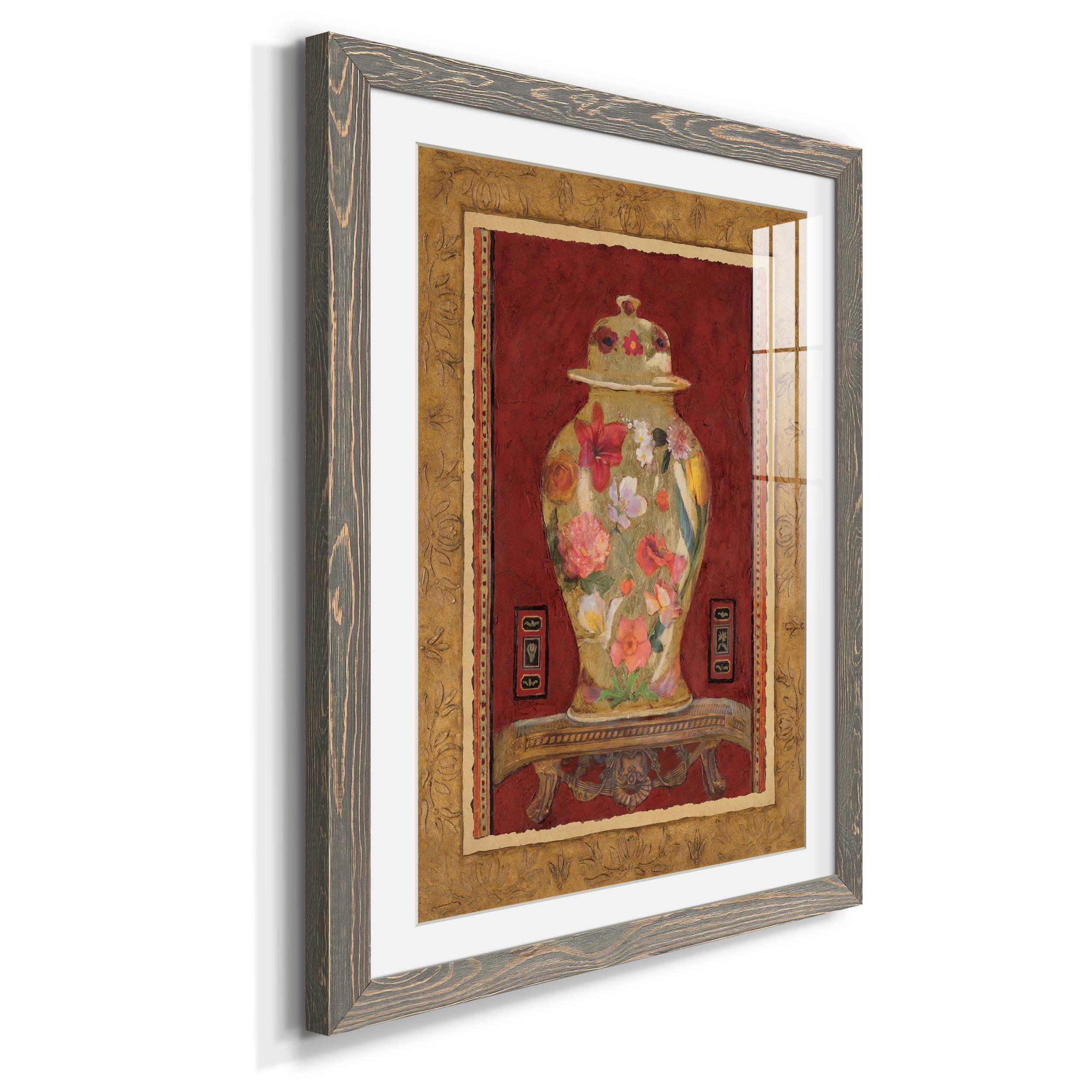 Romantic Urn I - Premium Framed Print - Ready to Hang - 23 x 32 - Grey Frame