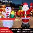 thumbnail image 2 of OurWarm Inflatable Santa Claus Night Light Figure Outdoor Garden Toys Christmas Party Decorations New Year 2019 150cm US EU Plug, 2 of 4