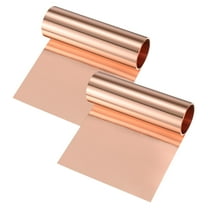 Uxcell 2-Pack Thin Copper Sheet Roll, 3500mm x 100mm x 0.03mm Pure Copper Metal Foil for Crafts