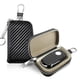 thumbnail image 1 of Protector de llavero con bloqueo RFID, funda antirrobo Faraday con cuero texturizado de fibra de carbono, funda impermeable universal para llavero de coche, duradera y elegante, 1 of 6
