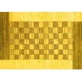 thumbnail image 1 of Ahgly Company Indoor Rectangle Checkered Yellow Modern Area Rugs, 2' x 4', 1 of 4