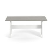 Linon Ardmore Wood Breakfast Nook Dining Set in White and Gray