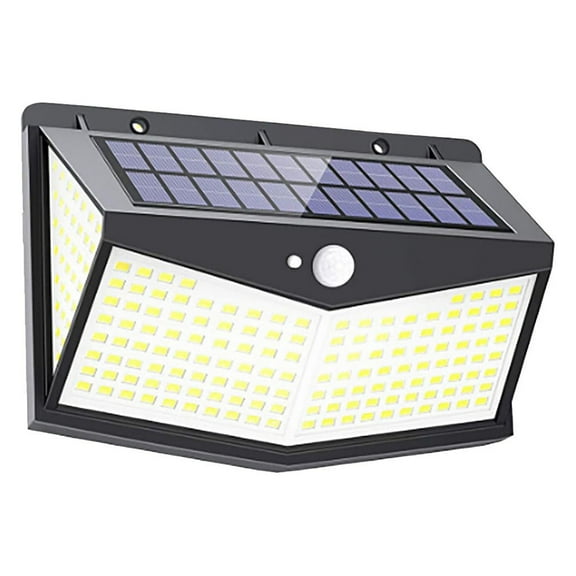 Latrodar Solar Sensor Lamp New 212 Led 1 Sets Of 10H Long Lighting Four Sides Glow High Durability Black 6.4x5.2 Inch Home Gadgets