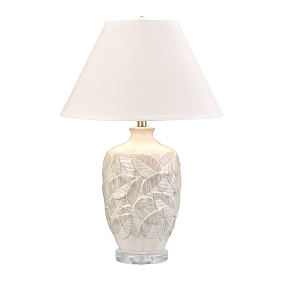 Elk Home Goodell 27.5-Inch Tall 1-Light Table Lamp in White Glazed