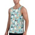 thumbnail image 2 of Xecao Colorful Dog Men's Tank Top Workout Quick Dry Sleeveless Gym Jogging Muscle Shirts Summer Swim Beach Tops, 2 of 9