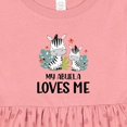 thumbnail image 4 of Inktastic Zebra My Abuela Loves Me Girls Baby Dress, 4 of 5