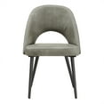 thumbnail image 4 of Weston Home Kolten Upholstered Dining Chairs, Set of 2, Light Gray PU Leather, 4 of 9