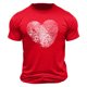 thumbnail image 3 of Tops para hombre, blusas y camisas de cuello redondo y manga corta para hombre. Camiseta/camisa informal de cuello redondo y manga corta con estampado de corazones para hombre. Tops de poliéster para, 3 of 5