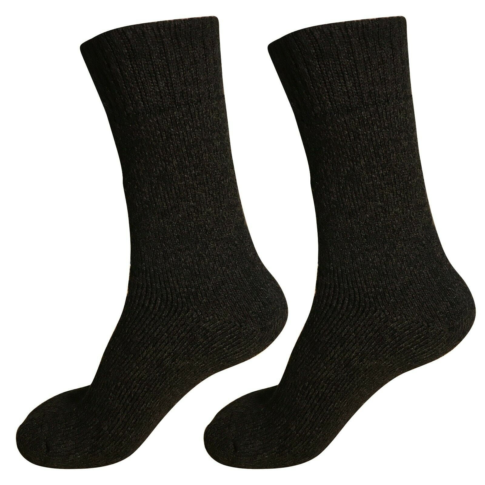 B&Q 2 Pairs Mens Heavy Duty Winter Socks Thick Thermal Warm Hiking Knit ...