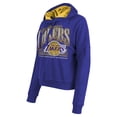 thumbnail image 2 of Women's New Era Purple Los Angeles Lakers Boxy Pullover Hoodie, 2 of 3
