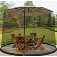 thumbnail image 3 of Fnochy Mosquito Netting Patio Umbrella Cover with Double Zipper Door, Adjustable Windproof Base & Universal Fit for Outdoor Market/Cantilever Umbrellas (Excluding Umbrella), 3 of 7