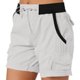 thumbnail image 4 of RYRJJ Women's Cargo Shorts Multi Pockets Casual Summer High Waisted Casual Shorts for Women Trendy Summer Outdoor Hiking Shorts(White,XL), 4 of 8