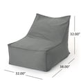 thumbnail image 5 of Christopher Knight Home Tulum Indoor/Outdoor Bean Bag Lounger by  Dark Grey, 5 of 5
