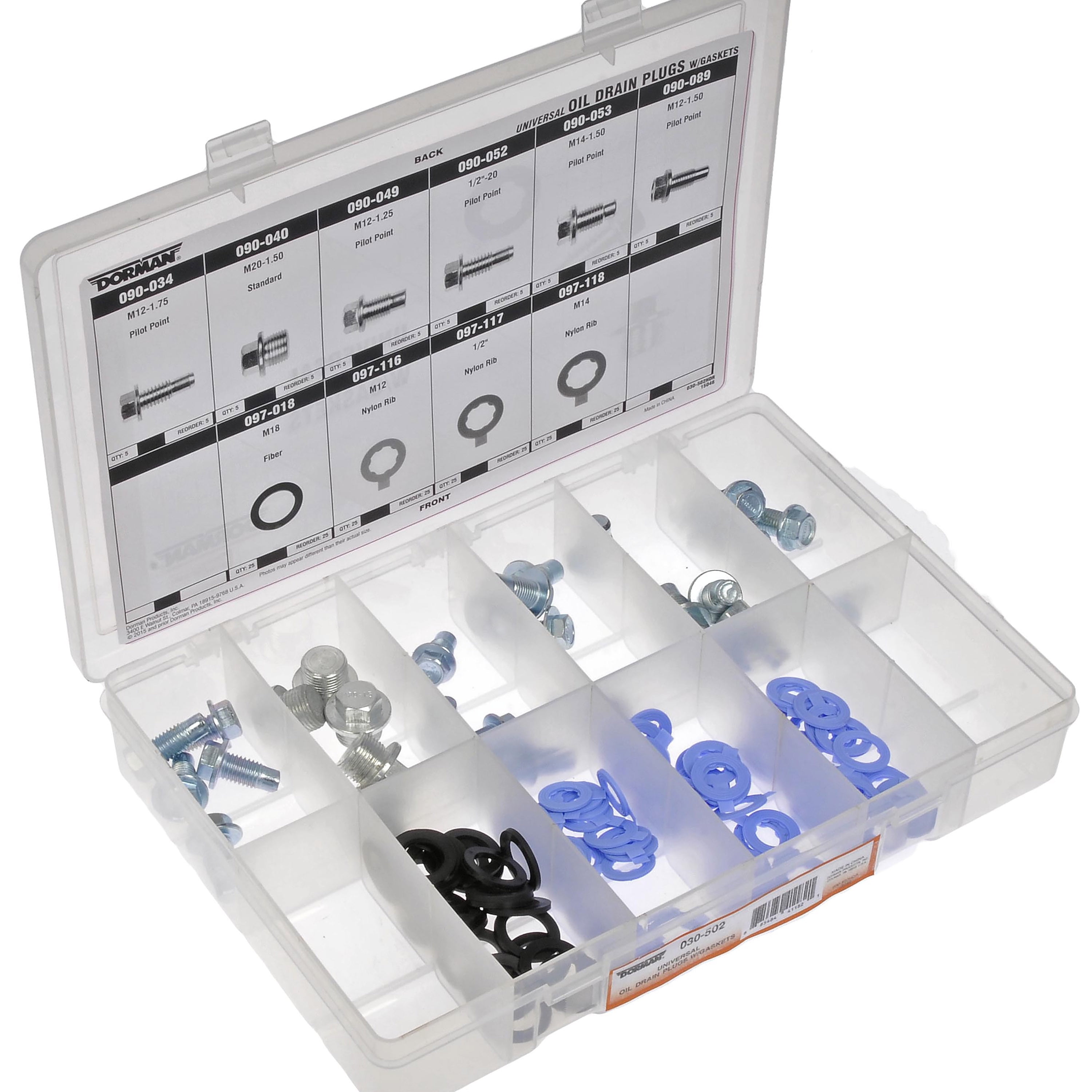 Dorman 030502 Universal Oil Drain Plug And Gasket Tech Tray