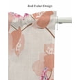 thumbnail image 5 of Bohemian Flower Women Linen Curtain Valance for Bedroom/Bathroom/Kitchen/Office/Living/Dining Room Window,Aesthetic Middle Century Rod Pocket Topper Decorative Cafe Drapes Panel 42"x18", 5 of 6