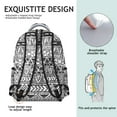 thumbnail image 2 of Vintage Rustic Style School Backpack with Floral Tribal Patterns, Scratch-Resistant and Wear-Resistant Oxford Cloth, Adjustable Straps for Comfortable Fit and Large Capacity, 2 of 6
