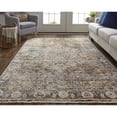 thumbnail image 2 of Feizy Kaia Transitional Medallion, Tan/Orange/Blue, 3' x 5' Accent Rug Sheen Bohemian & Eclectic Oriental Floor Rug for Living room Bedroom, 2 of 8