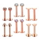 thumbnail image 4 of Paquete de 12 piercings para labio de acero inoxidable de 16 g, piercings para la nariz con circonita cúbica. 金 套装, 4 of 6