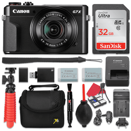 Canon PowerShot G7 X Mark II Digital Camera 4.2x Optical Zoom + 32GB SD + Spare Battery + Complete Accessory Bundle