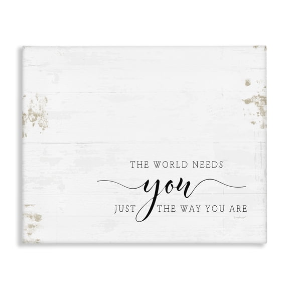 Stupell Industries Farmhouse The World Needs You Canvas Art, 20 x 16, by Jennifer Pugh