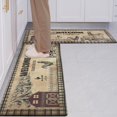 thumbnail image 2 of Farmhouse Kitchen Rugs and Mats Set of 2, Cushioned Anti Fatigue Kitchen Mat 2 Pcs Washable, Rooster Waterproof Standing Kitchen Floor Mat for Sink Office Laundry, 18"x 48"+ 18" x 60", 2 of 6