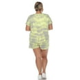 thumbnail image 4 of White Mark Women's Plus Size 2 Piece Top & Shorts Lounge Set, 4 of 6