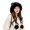 1 Pompom-black,6 7/8-7 3/8, variant on Winter Beanie Hats for Women Warm Knit Skull Cap Bomber Hat with Fur Pompom Russian Ushanka Trapper Hat Ear Cover