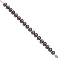 thumbnail image 3 of Sterling Silver Rhod-Plated 9-10mm Black Fwc Pearl Bracelet (7.25 X 10) Made In Canada qh5157-7.25, 3 of 5