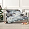 thumbnail image 7 of Yayeee Throw Blanket for Couch Soft Warm 50" x 60" Sofa Chair Bed Decoration, River and Mountains, 7 of 7