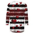 thumbnail image 4 of Mceream T-Shirts à Manches 3/4 pour Femmes à Col Rond, Décontractés, Habillés, Surdimensionnés, Saint-Valentin, Chandails de Printemps, Hauts Raglan à Cœur d'Amour, Tunique, Coupe Ample, T-Shirt Graphique, Grande Taille, Blouses de San ValentíN Para Mujer, 4 of 5