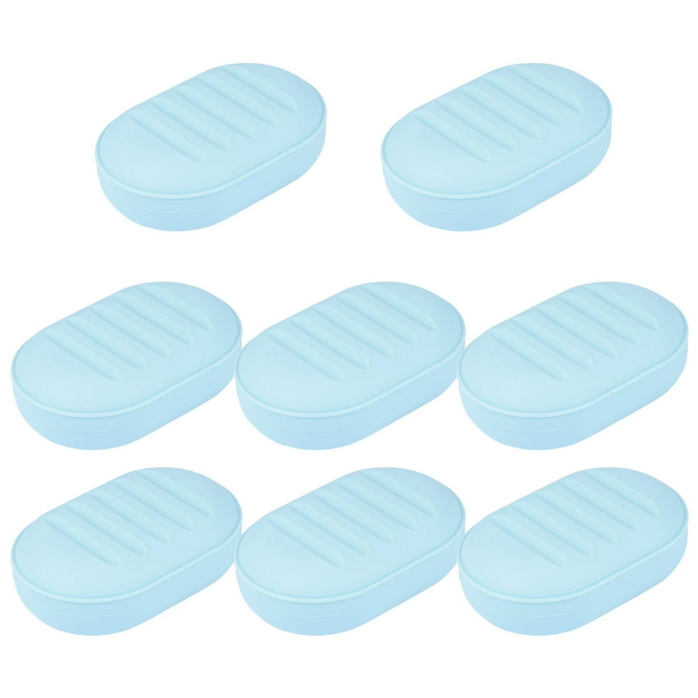 OUNONA 8 Pcs Simple Soap Container Plastic Soap Case Travel Outdoor