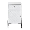thumbnail image 4 of Baxton Studio Nefeli Mid-Century Transitional White Finished Wood and Black Metal 1-Drawer Storage Cabinet, 4 of 10