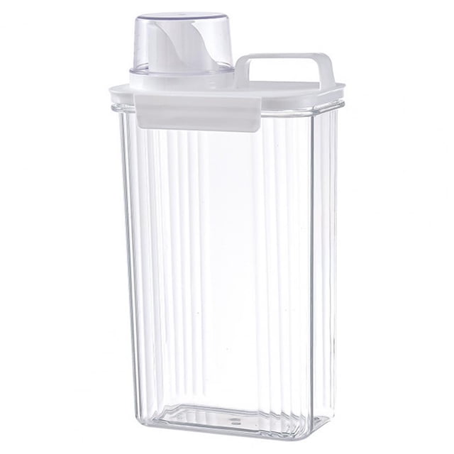 Capacity Indicator Bottle Laundry Detergent Dispenser Bottle Set for Easy Pouring Organization Plastic Liquid Soap Holder (L)