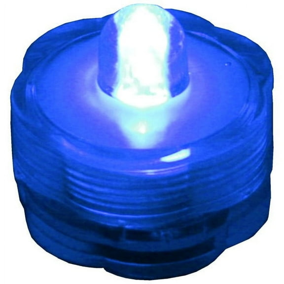 BlueDot Trading Submersible Tea Lights, Blue, 24-Pack