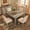 5PCS-Table+4Chairs, variant on Morden Fort Mid-Century Farmhouse Dining Table for 2-4 People, Wooden Square 35.75" H Kitchen Counter Table with 42" Tabletop