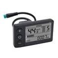 thumbnail image 1 of TAPDRA Electric Bike LCD Display for 22.2mm Handlebars Speed Distance Time Tracking ABS Plastic Black Color 5 Pin Plug Easy Installation, 1 of 11