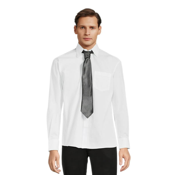 Silver Label Mens Long Sleeve Solid Dress Shirt With Front Chest Pocket ...