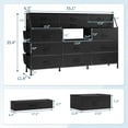 thumbnail image 2 of Dresser for Bedroom with 14 Drawers, 55" W Dresser with Side Pocket, Fabric Dressers & Chests of Drawers with Shelves, Sturdy Frame, Wood Top, 2 of 8