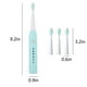 thumbnail image 3 of Cepillo de dientes eléctrico recargable con sonido para adultos y niños, de viaje, con 4 cabezales, 5 modos de potencia y base magnética., 3 of 7