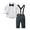 Green, variant on Godderr Kids Newborn Baby Boys Dress Suit Outfits Toddler Bowknot Long Sleeve Shirt Romper Strap Pants Adjustable Straps Elastic Waist 3PCS Gentleman Sets 6 Month -12 Years