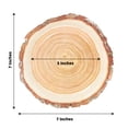 thumbnail image 4 of 25 Natural Wood Slice Design Round Paper Plates Party Events Home Decorations, 4 of 6