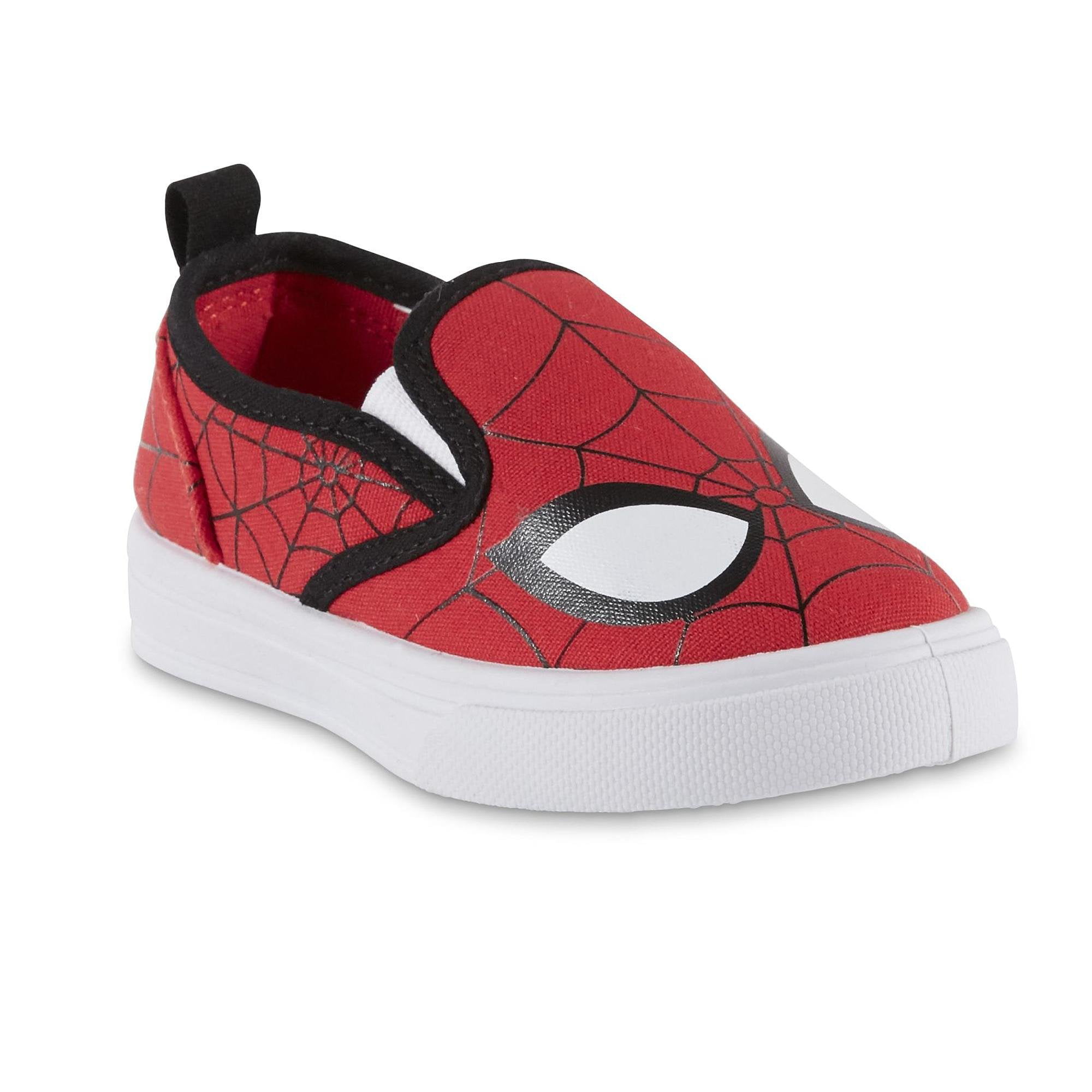 BBC International Marvel Toddler Boys Spider-Man Red/Black Slip-On Sneaker 