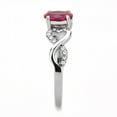 thumbnail image 4 of Women's Stainless Steel Pave Engagement Ring with AAA Grade Cubic Zirconia Ruby - Size 9, 4 of 4