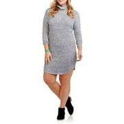 Juniors' Plus Extra Soft Turtle Neck Dress